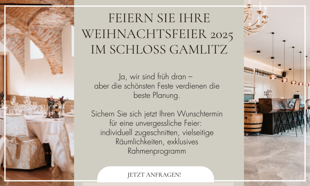 Feiern Sie Ihre Weihnachtsfeier im Schloss Gamlitz